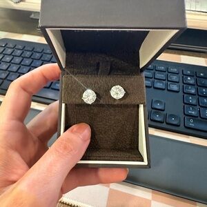 Elegant Diamond Stud Earrings